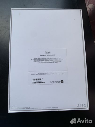 Коробка от iPad Pro 64 gb 11-inch wi-fi