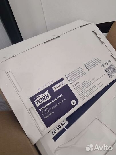 Бумажные покрытия на утитаз Tork 750197 система V1