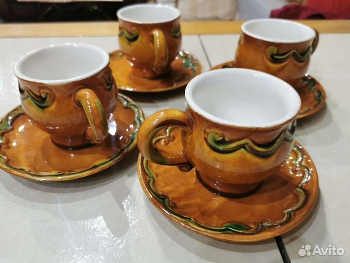 Чашка с блюдце керамика