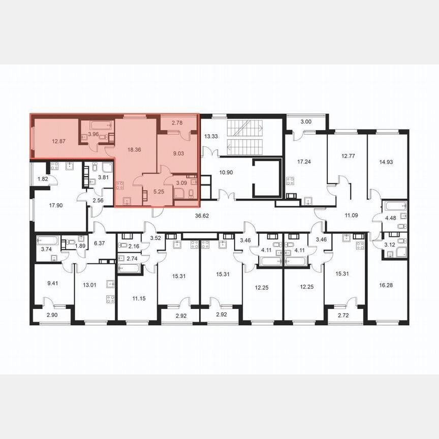 2-к. квартира, 54 м², 8/9 эт.