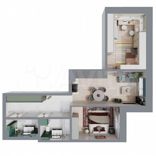 3-к. квартира, 68,3 м², 3/19 эт.