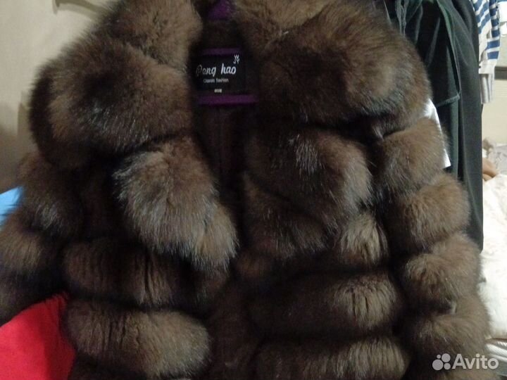 Шуба из песца под соболь