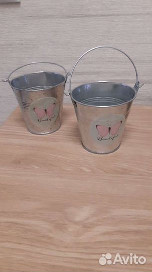 Кашпо декор оцинкованное ведро IKEA