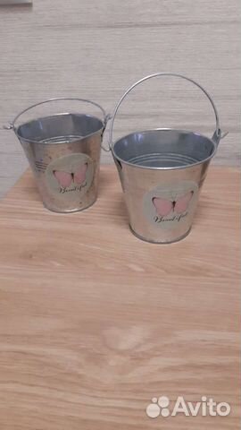 Кашпо декор оцинкованное ведро IKEA