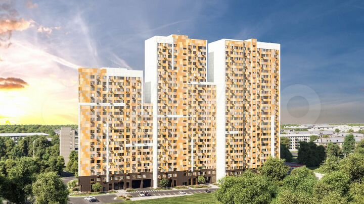 2-к. квартира, 53,7 м², 13/25 эт.