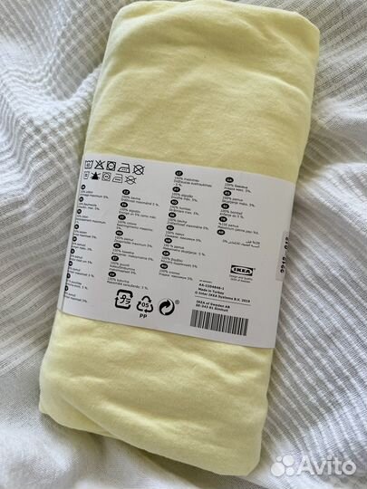 Простыня на резинке 80х165 IKEA Икеа