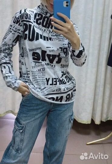 Трикотажный лонгслив