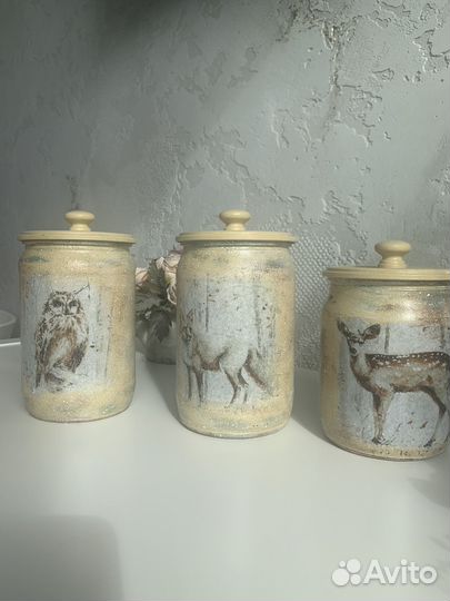 Банки для сыпучих продуктов. Стекло