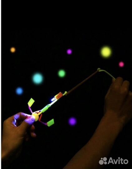 Светящаяся рогатка, вертолетик, супер игрушка