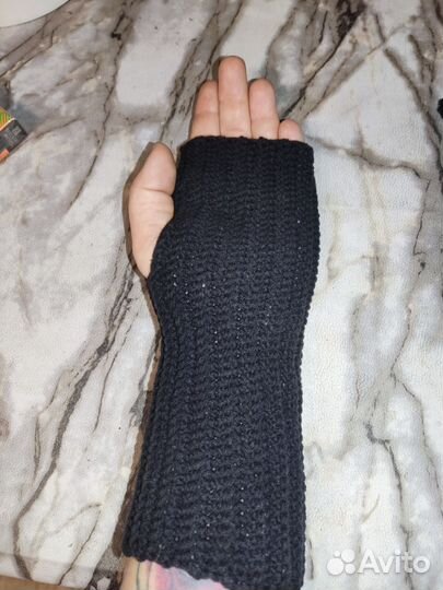Митенки вязаные ручная работа