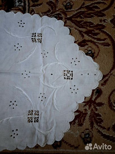Старинная кружевная наволочка
