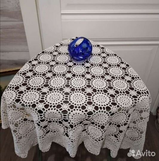 Скатерти вязанные крючком, ручная работа.Ретро