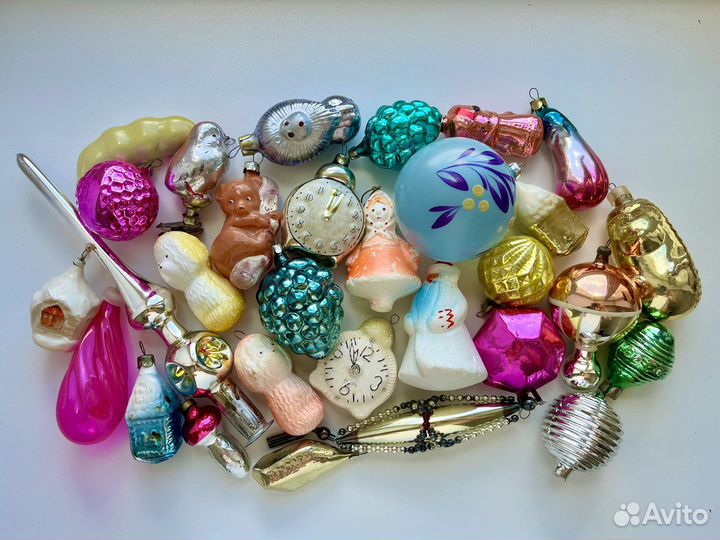 Ёлочные игрушки,прищепки СССР