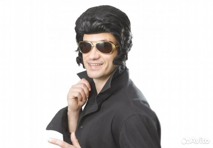 Парик Элвиса с большими бакенбардами