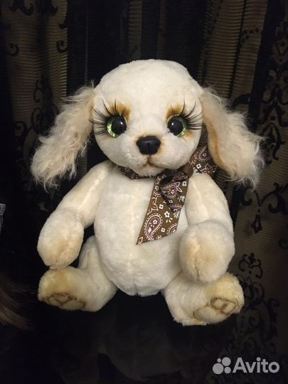 Мишка тедди ручная работа,собачка, белый щенок