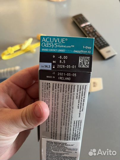 Линзы контактные acuvue oasys 1 day