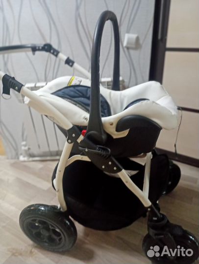 Коляска 3 в 1 эко кожа бу