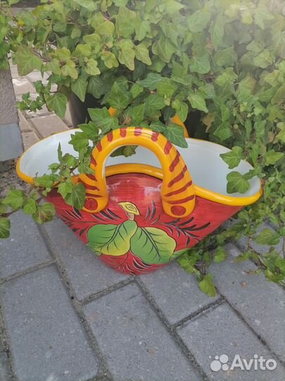 Сумка - кашпо фаянс Италия