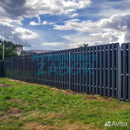 Забор из профиля штакетника в Скопине