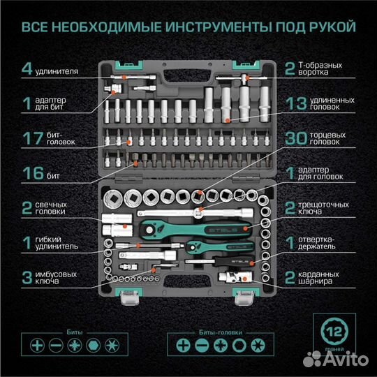 Набор инструментов stels 94