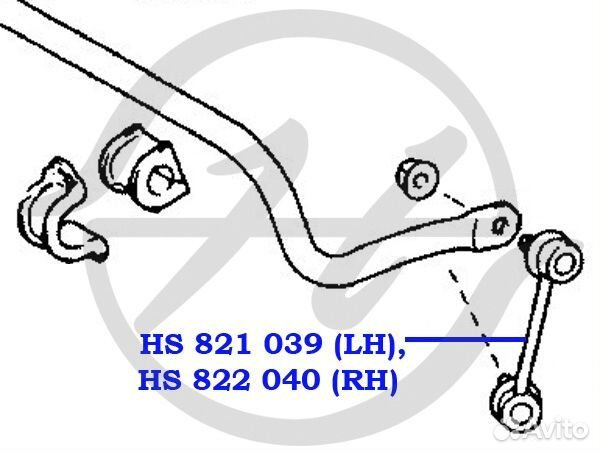 Тяга стабилизатора задней подвески, левая