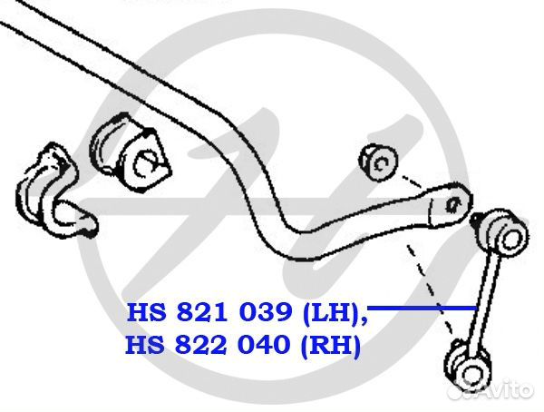 Тяга стабилизатора задней подвески, левая