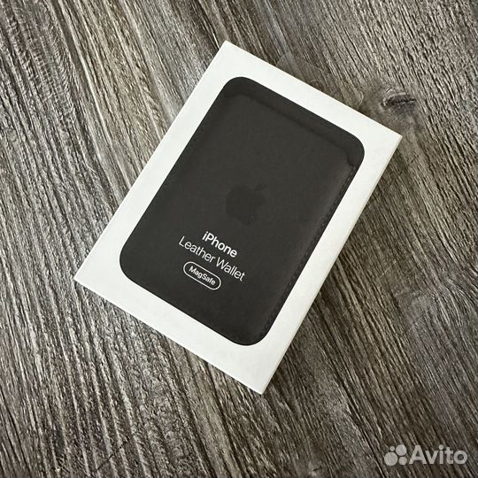 Оригинальный новый leather wallet apple black