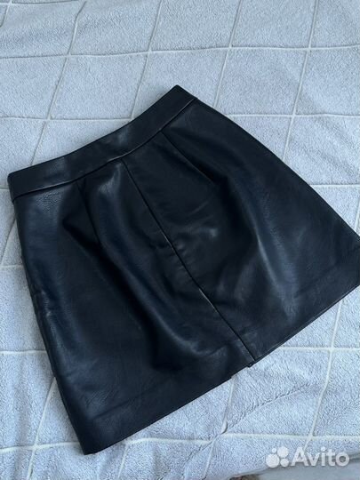 Юбка кожаная stradivarius