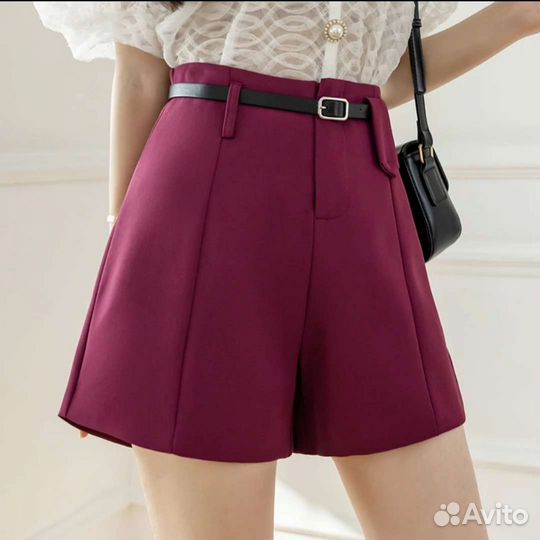 Шорты красные бордовые офисные