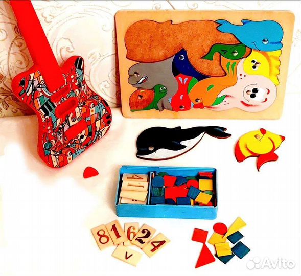 Гитара, пазлы, 