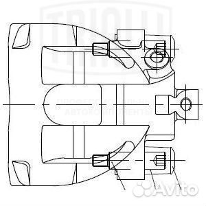 Суппорт тормозн Volvo S60 00- S80 98- V70 00- зад