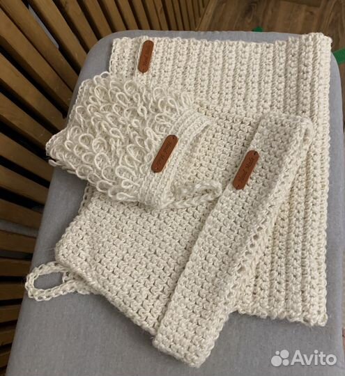 Шапка для бани /сауны из джута