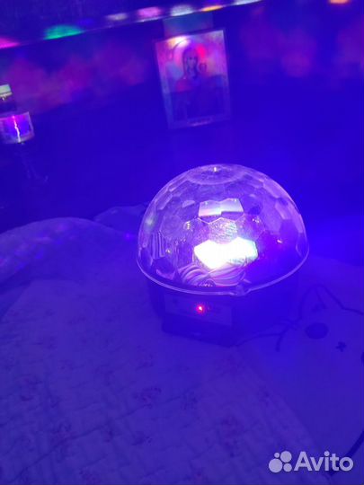 MP3 LED magic ball light. Диско шар с колонкой