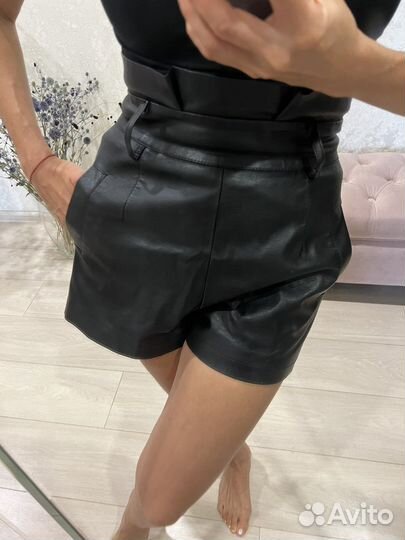 Шорты кожаные