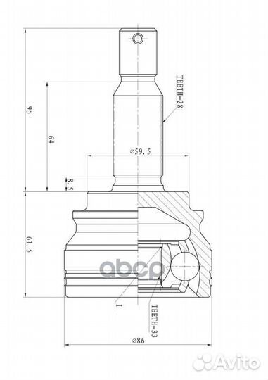 ШРУС наружный GIK04076 ganz