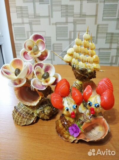 Сувениры из ракушек ручной работы