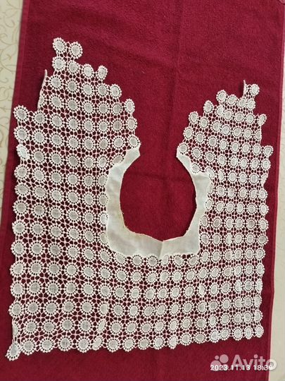 Кружевной воротник вологодский, вязанные