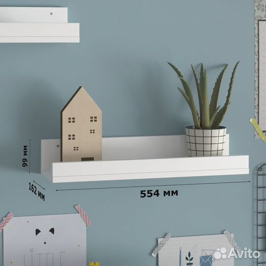 Вардис полка настенная прямая, 55.4х16.2х9.9 см