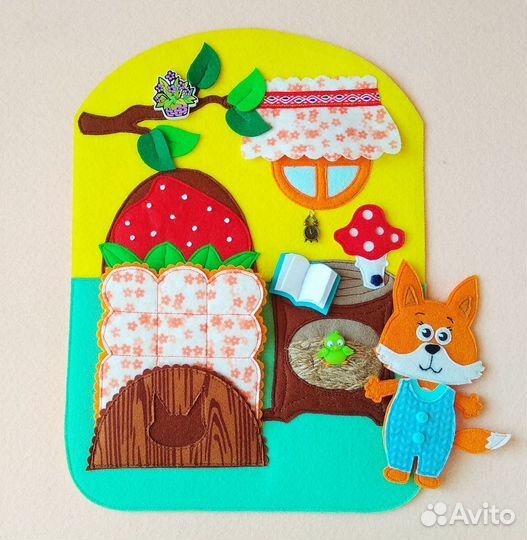 Книжка развивающая из фетра