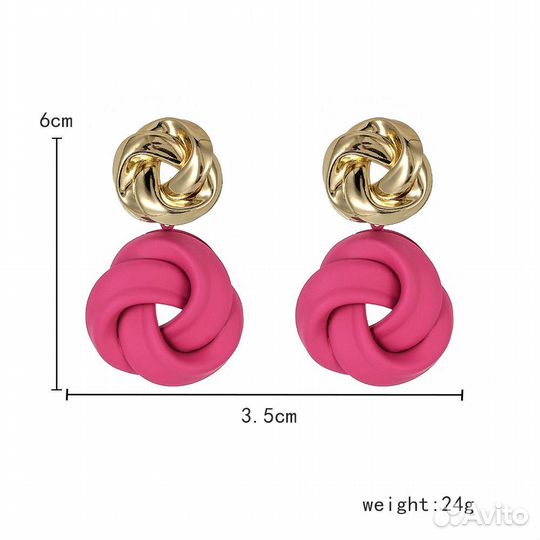 Серьги крупные праздничные