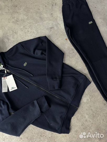 Спортивный костюм Lacoste синий premium мужской