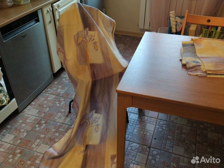 Шторы на люверсах бу кухня