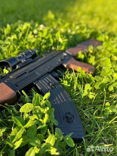 Гидробольный автомат ак-47, стреляет орбизами