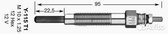 Свеча накаливания Y-115T1 2189 NGK