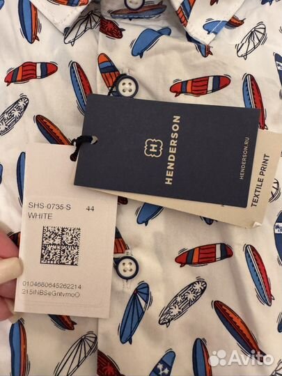 Рубашка henderson 44 короткий рукав новая