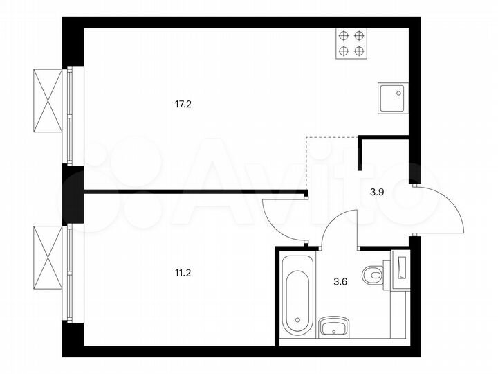 1-к. квартира, 35,9 м², 24/24 эт.