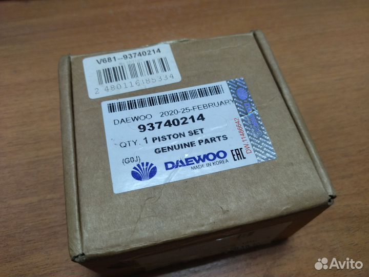 Поршень Daewoo