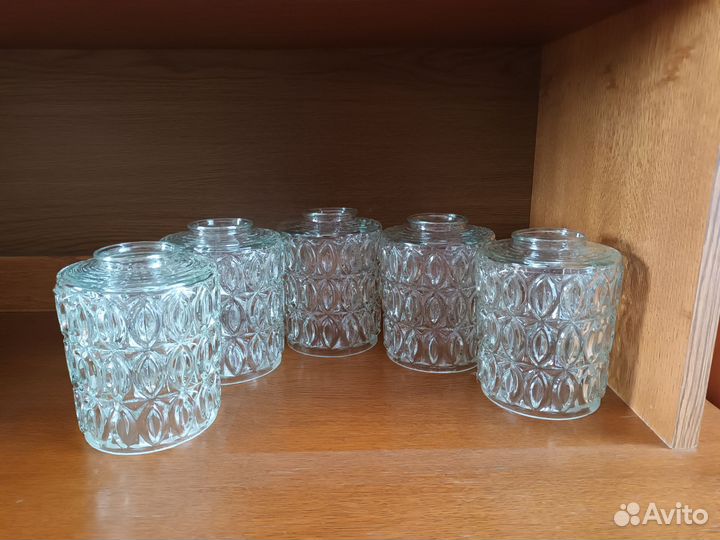 Плафоны СССР для люстры, 5штук