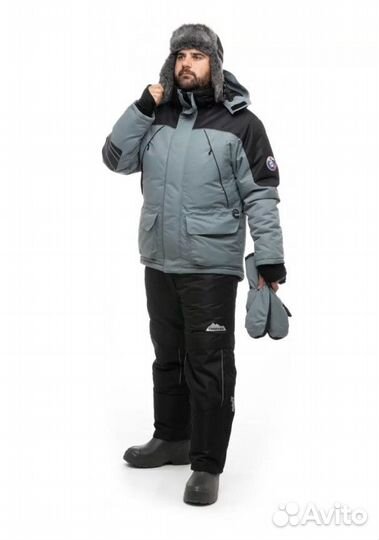 Костюм зимний 3XL рыболовный Чарыш Pro серый Helio