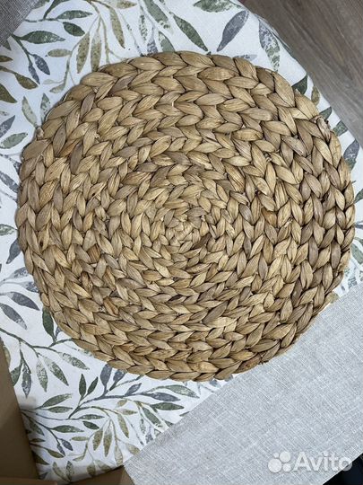 Салфетки плетеные сервировочные круглые 30 и 37 см